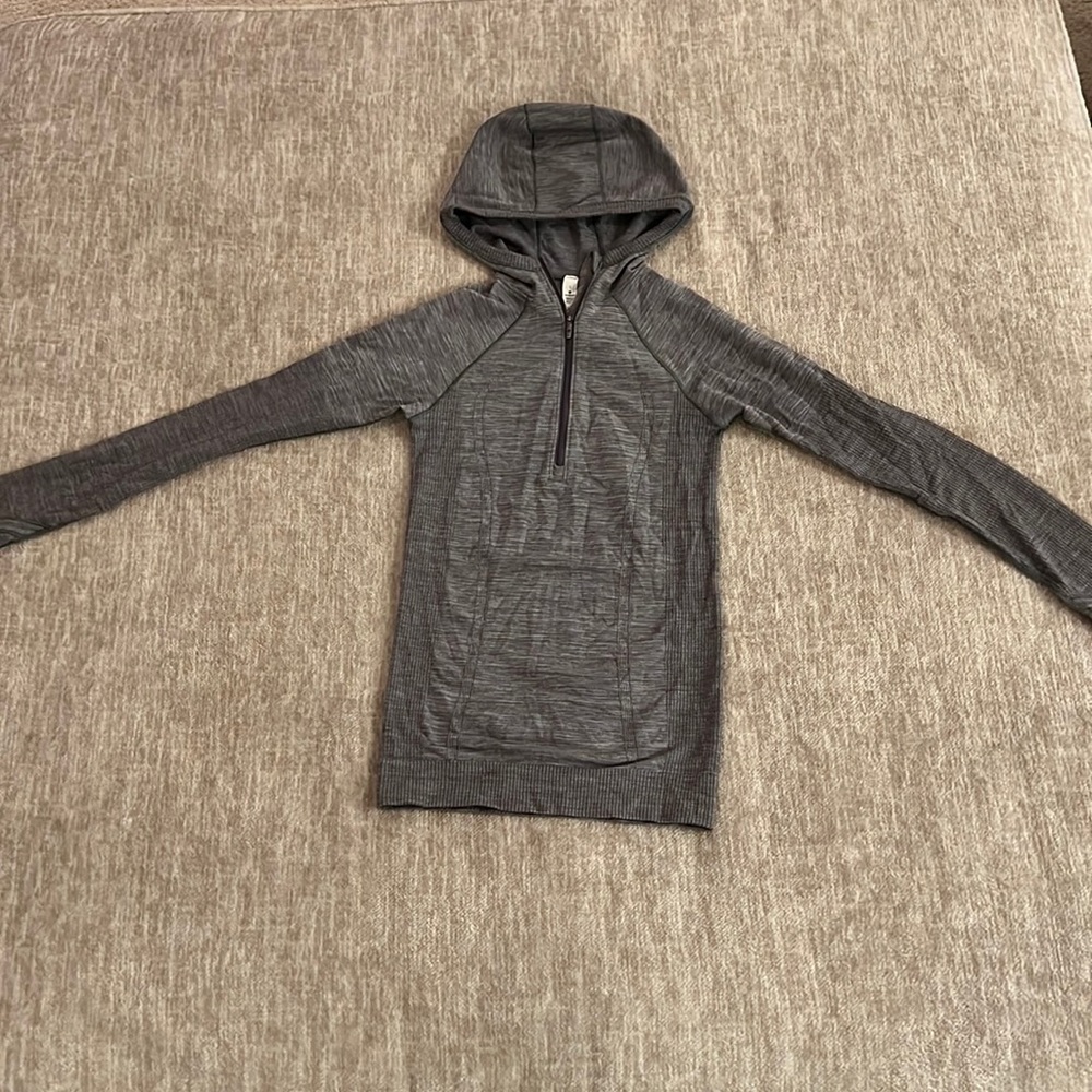 lululemon athletica Gray Hooded Top